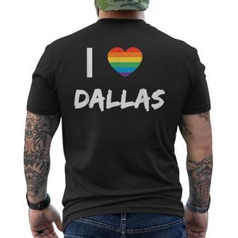 I Love Dallas Gay Pride Lbgt Mens Back Print T-shirt | Mazezy AU