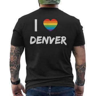 I Love Denver Gay Pride Lbgt Mens Back Print T-shirt | Mazezy