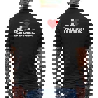I Love Heart Blondes Blonde Hair Mens Back Print T-shirt - Monsterry