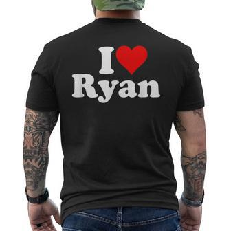 I Love Heart Ryan Mens Back Print T-shirt - Monsterry DE