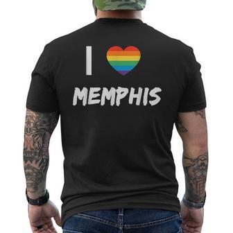 I Love Memphis Gay Pride Lbgt Mens Back Print T-shirt | Mazezy