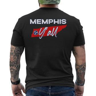 I Love Memphis Tennessee Yall Tn Volunr Pride Mens Back Print T-shirt | Mazezy