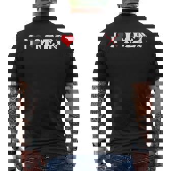I Love Men Without The N | I Love Men With N Crossed Out Mens Back Print T-shirt | Mazezy