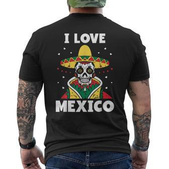I Love Mexico Country Lover Mexican Proud Mens Back Print T-shirt - Seseable