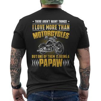 I Love More Than Motorcycles Is Being A Papaw Mens Back Print T-shirt - Thegiftio UK