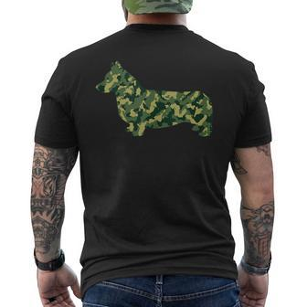 I Love My Corgi Dog Camouflage Gift Mens Back Print T-shirt | Mazezy