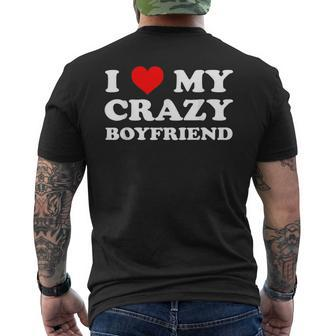 I Love My Crazy Boyfriend Bf - I Heart My Crazy Boyfriend Mens Back Print T-shirt - Monsterry CA