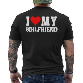 I Love My Girlfriend I Heart My Girlfriend Classic Couples Mens Back Print T-shirt | Mazezy