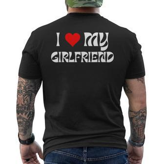 I Love My Girlfriend I Heart My Girlfriend For Couples Mens Back Print T-shirt | Mazezy