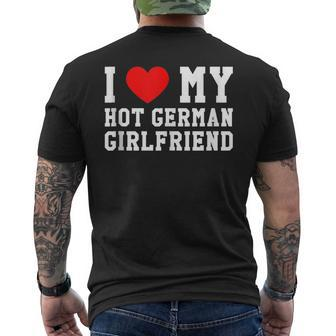 I Love My Hot German Girlfriend Red Heart Mens Back Print T-shirt | Mazezy