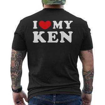 I Love My Ken I Heart My Ken Mens Back Print T-shirt - Monsterry
