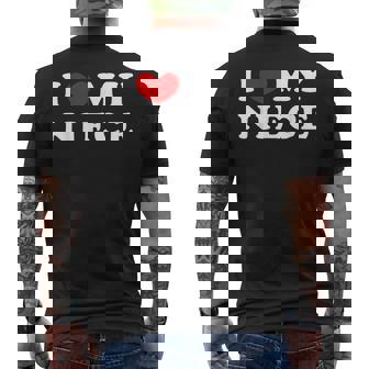 I Love My Niece I Heart My Niece Mens Back Print T-shirt - Seseable