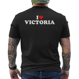 I Love Victoria - Heart Mens Back Print T-shirt | Mazezy