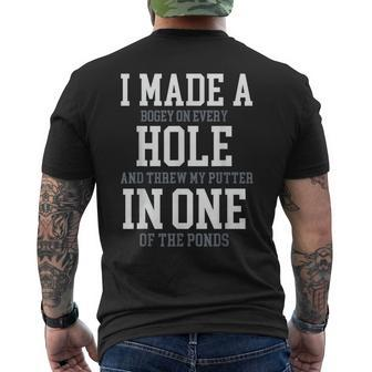 I Made A Hole In One Joke - Golfer Golf Lover Golfing Mens Back Print T-shirt - Seseable