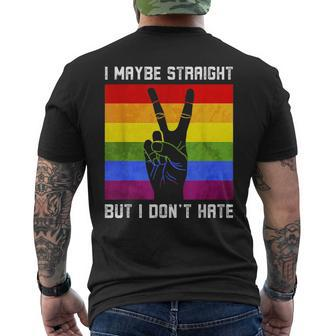 I May Be Straight But I Dont Hate For A Lgbt Pride Support Mens Back Print T-shirt | Mazezy