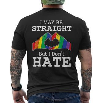 I May Be Straight But I Dont Hate Gay Pride Lgbt Mens Back Print T-shirt | Mazezy