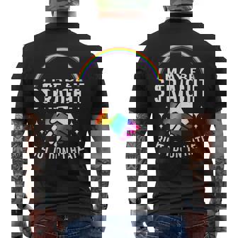 I May Be Straight But I Dont Hate Lgbt Gay & Lesbians Pride Mens Back Print T-shirt | Mazezy