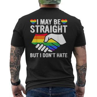 I May Be Straight But I Dont Hate Lgbt Gay Pride Mens Back Print T-shirt | Mazezy DE