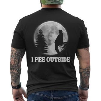 I Pee Outside I Love Peeing Outside Funny Camping Camping Funny Gifts Mens Back Print T-shirt | Mazezy