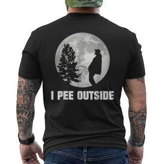 I Pee Outside I Love Peeing Outside Funny Camping Funny Mens Back Print T-shirt | Mazezy