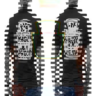 I Put Ketchup On My Ketchup Vintage Halloween Costume Mens Back Print T-shirt | Mazezy