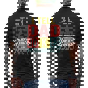 I Tell Dad Jokes Periodically Science Vintage Fathers Day Mens Back Print T-shirt | Mazezy