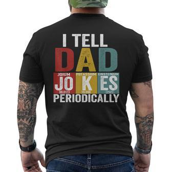 I Tell Dad Jokes Periodically Science Vintage Fathers Day Mens Back Print T-shirt | Mazezy AU
