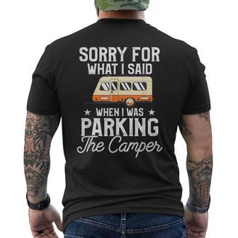 I Was Parking The Camper Camping Costume For Camper Camping Funny Gifts Mens Back Print T-shirt | Mazezy