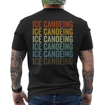 Ice Canoeing Sports Retro Men's T-shirt Back Print | Mazezy