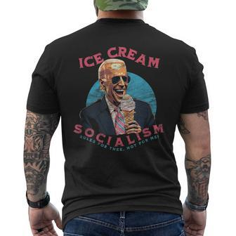 Ice Cream Socialism Rules For Thee Not For Me Joe Biden Socialism Funny Gifts Mens Back Print T-shirt | Mazezy
