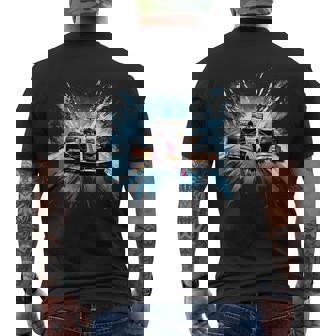 Ice Kart Racing Ice Kart Racer Winter Go-Karting Men's T-shirt Back Print | Mazezy