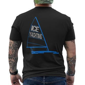 Ice Yachting Ice Boating Graphic Men's T-shirt Back Print | Mazezy