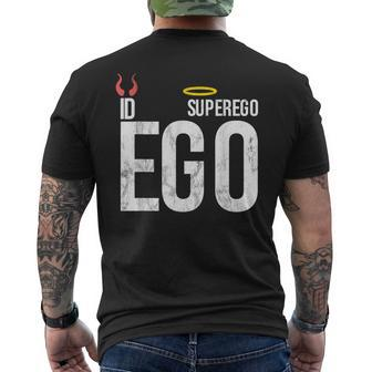Id Ego Superego Psychology Social Science Men's T-shirt Back Print | Mazezy