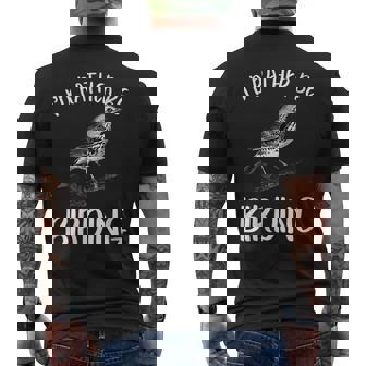 Id Rather Be Birding Bird Loves Birdwatching Birdwatching Gifts Mens Back Print T-shirt | Mazezy