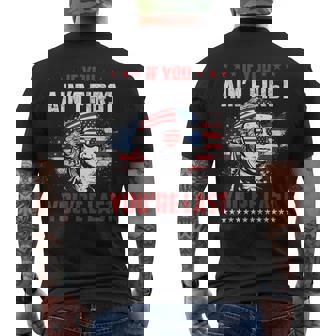 If You Aint First Youre Last Independence Day 4Th Of July Mens Back Print T-shirt | Mazezy