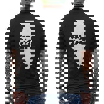 Illinois 224 Area Code Men's T-shirt Back Print | Mazezy