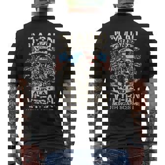 Im A Dad Grandpa And Veteran Fathers Day Papa Grandpa Gift Mens Back Print T-shirt | Mazezy