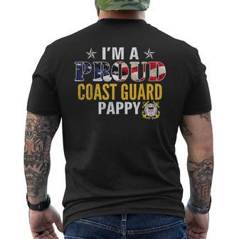 Im A Proud Coast Guard Pappy American Flag Gift For Veteran Veteran Funny Gifts Mens Back Print T-shirt | Mazezy