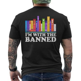 I'm With The Banned Books I Read Banned Books Lovers Library Men's T-shirt Back Print - Thegiftio UK