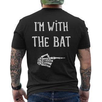 I'm With The Bat Matching Couple Costume Halloween Men's T-shirt Back Print - Monsterry