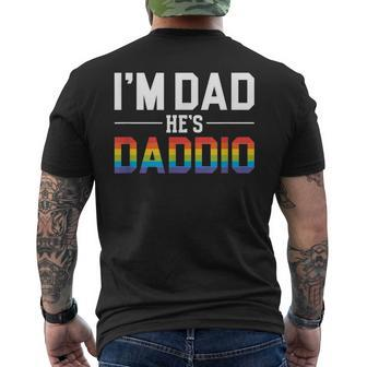 Im Dad Hes Daddio Lgbt Pride & Gay Pride Parade Mens Back Print T-shirt | Mazezy