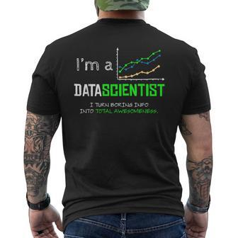 I'm A Data Scientist Data Science Saying Men's T-shirt Back Print | Mazezy