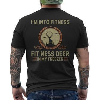 I'm Into Fitness Deer Freezer Hunting Men's T-shirt Back Print | Mazezy