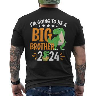 I'm Going To Be A Big Brother 2024 Pregnancy Announcement Men's T-shirt Back Print - Monsterry