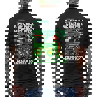 Im Grandma Of The Birthday Boy Train Birthday Party Supply Mens Back Print T-shirt - Monsterry