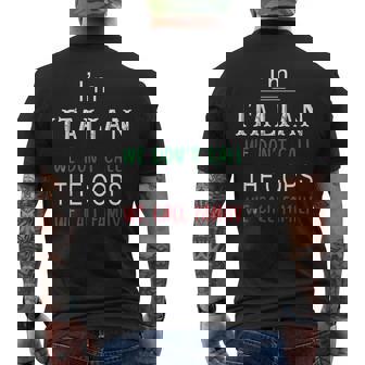Im Italian Funny Italy Mafiaim Italian Funny Italy Mafia Mens Back Print T-shirt | Mazezy