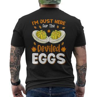 I'm Just Here For The Deviled Eggs Men's T-shirt Back Print - Monsterry