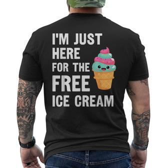 I'm Just Here For The Free Ice Cream Cruise 2023 Men's T-shirt Back Print - Monsterry CA