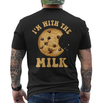 I'm With The Milk And Cookie Couples Matching Costumes Men's T-shirt Back Print - Monsterry