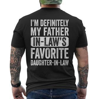 Im My Father In Laws Favorite Daughter In Law Funny Retro Mens Back Print T-shirt - Seseable